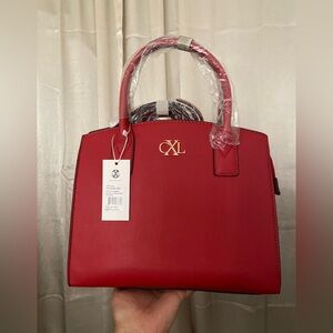 CXL by Christian Lacroix Red Eiffel Structured Satchel NWT
